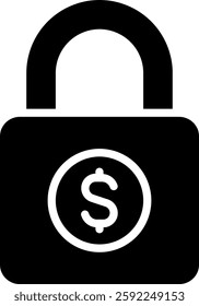 Padlock Vector Icon for Security and Protection. Data privacy symbol, cybersecurity illustration, safe encryption concept