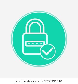 Padlock vector icon sign symbol