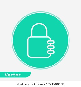 Padlock vector icon sign symbol