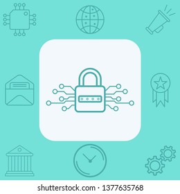 Padlock vector icon sign symbol