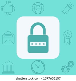 Padlock vector icon sign symbol