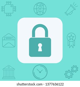 Padlock vector icon sign symbol