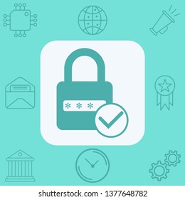 Padlock vector icon sign symbol