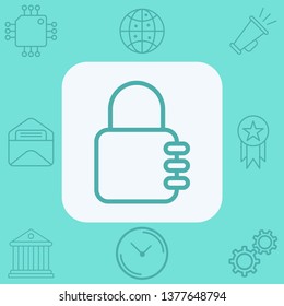 Padlock vector icon sign symbol