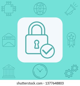 Padlock vector icon sign symbol