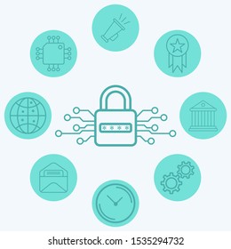 Padlock vector icon sign symbol