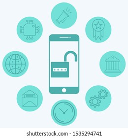 Padlock vector icon sign symbol