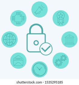 Padlock vector icon sign symbol