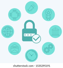 Padlock vector icon sign symbol