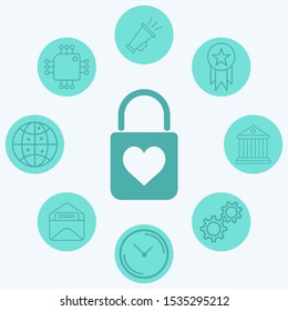 Padlock vector icon sign symbol