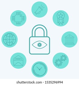 Padlock vector icon sign symbol