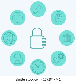Padlock vector icon sign symbol