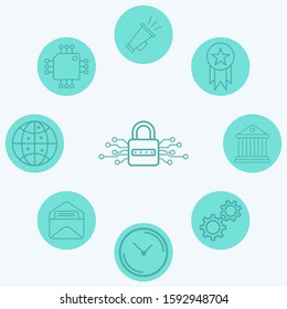 Padlock vector icon sign symbol