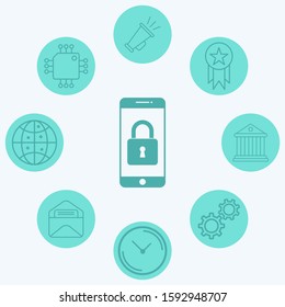 Padlock vector icon sign symbol