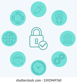 Padlock vector icon sign symbol