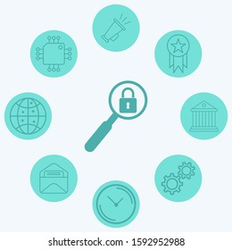 Padlock vector icon sign symbol