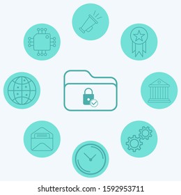 Padlock vector icon sign symbol