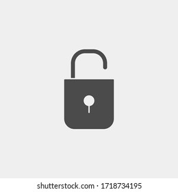 Símbolo de símbolo del icono del vector Padlock