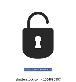 padlock vector icon template