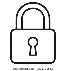 padlock vector icon.isolated on white background.symbol, sign, lock, safe, icon, padlock, security, vector, secure, safety, privacy, key