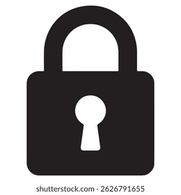 padlock vector icon.isolated on white background.symbol, sign, lock, safe, icon, padlock, security, vector, secure, safety, privacy, key