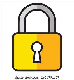 padlock vector icon.isolated on white background.symbol, sign, lock, safe, icon, padlock, security, vector, secure, safety, privacy, key