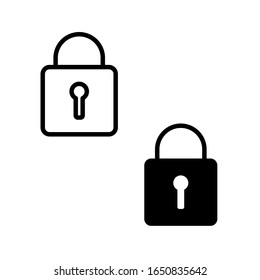 Conjuntos de iconos vectoriales de Padlock. Ilustración para diseño gráfico y web.