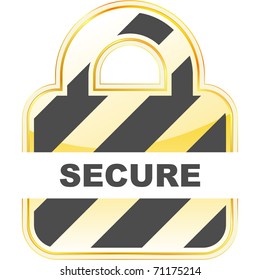 Padlock. Vector illustration.