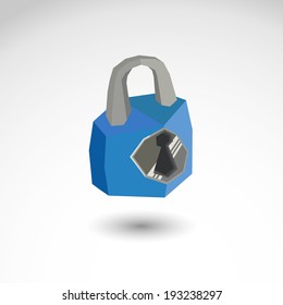 Padlock vector illustration isolated background