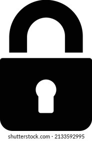 padlock vector illustration isolated on a transparent background. glyph vector icons for concept or web graphics.