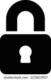 ilustración del vector padlock en un fondo transparente. Símbolos de calidad superior. Iconos vectoriales de glifos para diseño de conceptos y gráficos. 
