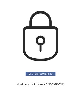 padlock vector iocn template