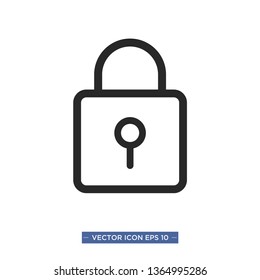 padlock vector iocn template