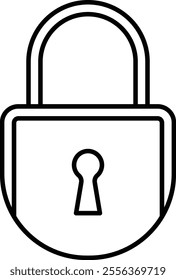 Padlock Vector Line Icon Design