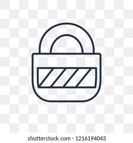 Padlock vector outline icon isolated on transparent background, high quality linear Padlock transparency concept can be used web and mobile