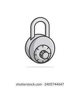 Padlock vector. Padlock For Secure Password vector illustration. Cyber security digital data protection concept