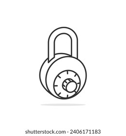 Padlock vector. Padlock For Secure Password vector illustration. Cyber security digital data protection concept