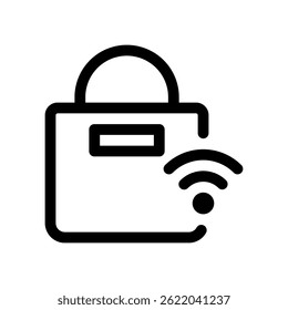 Padlock Vetor para segurança e proteção da privacidade. Ilustração de bloqueio fechado. Ícone de segurança para proteção de dados e propriedades. Ícone de Linha