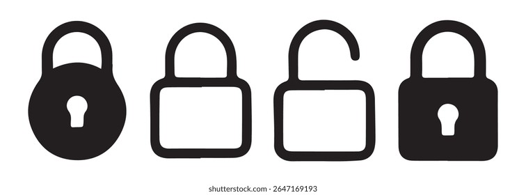 Padlock vector symbol. Privacy symbol vector stock illustration. Lock icon. Vector eps 10