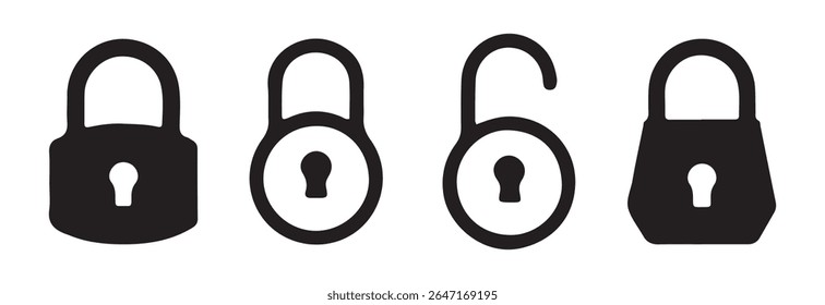 Padlock vector symbol. Privacy symbol vector stock illustration. Lock icon. Vector eps 10