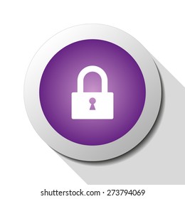 Padlock, web icon. Vector design