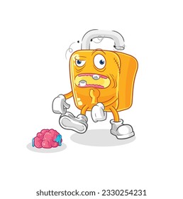 the padlock zombie character.mascot vector