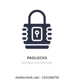 padlocks icon on white background. Simple element illustration from Security concept. padlocks icon symbol design.
