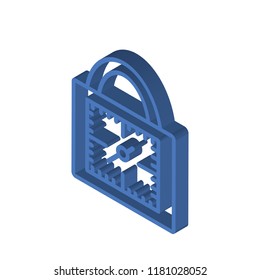 Padlocks isometric left top view 3D icon