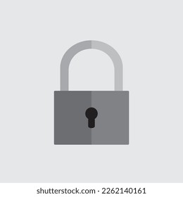 Padlocks ilustración vectorial, icono, símbolo. Padregaderas de hígado gris aisladas en fondo blanco