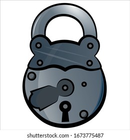 Padlock.Vektorillustration Cartoon-Illustration einzeln auf weißem Hintergrund.