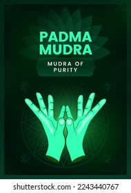 Padma Mudra Hand Gesture - Vector illustration