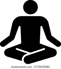 Padmasana) Line Icon Vector Design