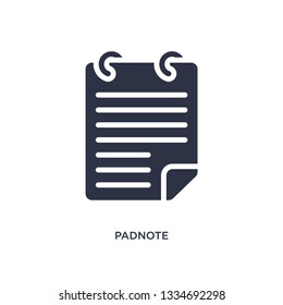 padnote icon. Simple element illustration from user interface concept. padnote editable symbol design on white background. Can be use for web and mobile.