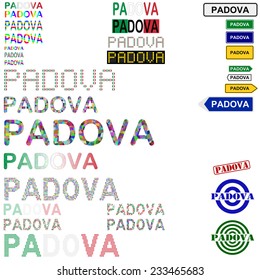 Padova (Padua) text design set
